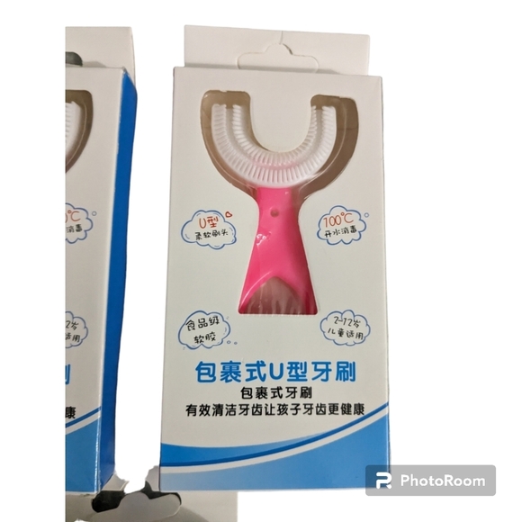 Children U Shaped Toothbrush. 360 Degrees Oral Cleaning. 3 packs. Pink. … - Picture 3 of 8